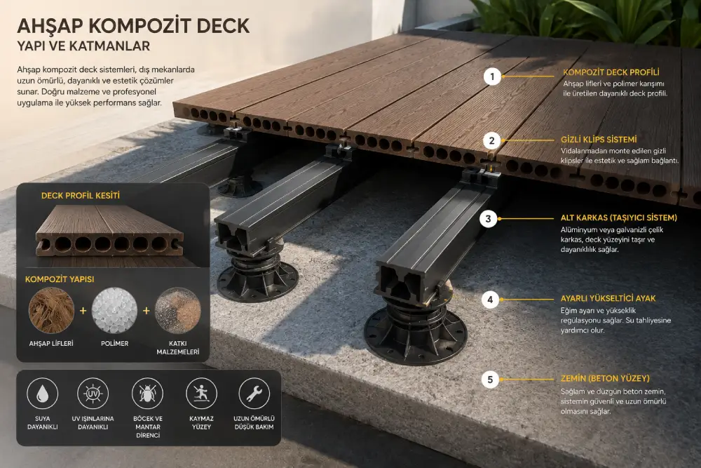 Ahşap Kompozit Deck 1 Ahşap Kompozit Deck Materyalleri